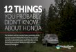 12 Things You Probably Didn't Know About Honda
