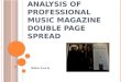 Analysis of professional music magazine double page spread