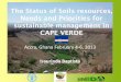 The Status of Soils resources, Needs and Priorities for sustainable management in Cape Verde, Isaurinda Baptista