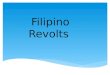 Filipino revolts