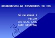 Neuromuscular disorders in icu