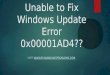 Fix windows update error 0x00001 ad4