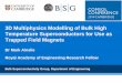 3D Multiphysics Modelling of Bulk High Temperature Superconductors for Use as Trapped Field Magnets