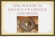 Political legacy of Greece and Rome