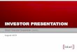 Investor presentation-august-2015