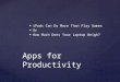 Apps for productivity talk