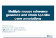 Multiple mouse reference genomes and strain specific gene annotations