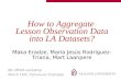 How to Aggregate Lesson Observation Data into Learning Analytics Datasets?