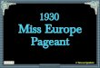 1930 Miss Europe Pageant