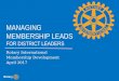Managing Membership Leads for District Leaders