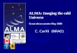 ALMA: Imaging the cold Universe Great observatories May 2006 C. Carilli (NRAO) National Research Council Canada