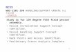 1 NCSX WBS-1201-190 HANDLING/SUPPORT UPDATE PLG 7/23/03 STATUS Study is for 120 degree VVSA field period assembly. Vessel Installation Support Concept