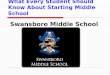 What Every Student Should Know About Starting Middle School Swansboro Middle School