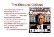 The Electoral College Each state has number of electors equal to its congressional representativesEach state has number of electors equal to its congressional