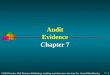 ©2003 Prentice Hall Business Publishing, Auditing and Assurance Services 9/e, Arens/Elder/Beasley 7 - 1 Audit Evidence Chapter 7