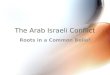 The Arab Israeli Conflict Roots in a Common Belief