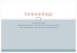 E.RICHTER DEPARTMENT OF RHEUMATOLOGY UNIVERSITY OF STELLENBOSCH Immunology
