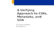 A Unifying Approach to COIs, Metadata, and SOA Dr. Marwan Sabbouh Jeff Higginson