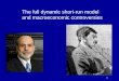 1 The full dynamic short-run model and macroeconomic controversies