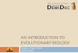 An Introduction to EVOLUTIONARY BIOLOGY