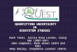 QUANTIFYING UNCERTAINTY IN ECOSYSTEM STUDIES Ruth Yanai, Carrie Rose Levine, Craig See (SUNY-ESF) John Campbell, Mark Green (USFS and PSU) Amey Bailey,