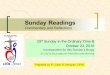 Sunday Readings Commentary and Reflections 29 th Sunday in the Ordinary Time B October 23, 2015 In preparation for this Sunday’s liturgy As aid in focusing