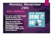 Monday, November 29th Bell Ringer: