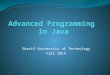 Sharif University of Technology Fall 2015. Agenda Java I/O Java Files Streams Reader/Writer Serialization Fall 2014Sharif University of Technology2