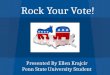 Rock Your Vote! Presented By Ellen Krajcir Penn State University Student