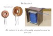 An inductor is a wire coil usually wrapped around an iron core