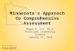 Minnesota's Approach to Comprehensive Assessment Megan E. Cox, Ph.D. Principal Leadership Academy January 11, 2016 Minnesota’s Approach to Comprehensive
