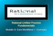 Rational Unified Process Fundamentals Module 3: Core Workflows I - Concepts Rational Unified Process Fundamentals Module 3: Core Workflows I - Concepts
