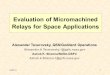 SPIE'031 Evaluation of Micromachined Relays for Space Applications Alexander Teverovsky, QSS/Goddard Operations