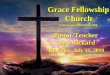 Grace Fellowship Church Pastor/Teacher Jim Rickard Thursday, July 15, 2010 