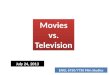 ENGL 6750/7750 Film Studies Movies vs. Television July 24, 2013