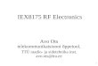 1 IEX8175 RF Electronics Avo Ots telekommunikatsiooni õppetool, TTÜ raadio- ja sidetehnika inst