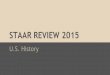 STAAR REVIEW 2015 U.S. History. Video Summaries This document contains 3 resources. Fill out one of them for each video in this presentation. Click here