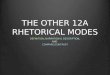 THE OTHER 12A RHETORICAL MODES DEFINITION, NARRATION & DESCRIPTION, ANDCOMPARE/CONTRAST