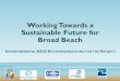 Working Towards a Sustainable Future for Broad Beach E NVIRONMENTAL NGO R ECOMMENDATIONS FOR THE P ROJECT