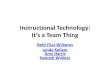 Instructional Technology: It’s a Team Thing Beth Filar Williams Lynda Kellam Amy Harris Hannah Winkler