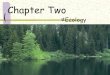 Chapter Two Ecology. Ecology study of interactions between organisms and environment