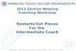 2013 Section Meeting Coaching Workshop Restarts/Set Pieces For the Intermediate Coach
