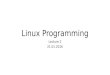 Linux Programming Lecture 2 21.01.2016. Schedule Lecture Simple Computer Architecture Processor and architecture RAM and storage Communication (UART,