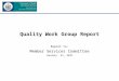 Quality Work Group Report Report to: Member Services Committee January 21, 2011