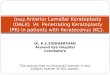 Deep Anterior Lamellar Keratoplasty (DALK) Vs Penetrating Keratoplasty (PK) in patients with Keratoconus (KC). Dr. K.S.SIDDHARTHAN Aravind Eye Hospital