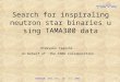 GWDAW10, UTB, Dec. 14 - 17, 20051 Search for inspiraling neutron star binaries using TAMA300 data Hideyuki Tagoshi on behalf of the TAMA collaboration
