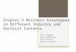 Chapter 5 Business Strategies in Different Industry and Sectoral Contexts Alex Bregger Mark Englehardt Chase Barlow Daniel Crawford