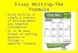 Essay Writing—The Formula