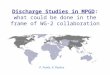 Discharge Studies in MPGD: what could be done in the frame of WG-2 collaboration P. Fonte, V. Peskov