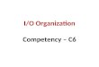 I/O Organization Competency – C6. Important facts to remember when I/O devices are to be connected to CPU There is a vast variety of I/O devices. Some